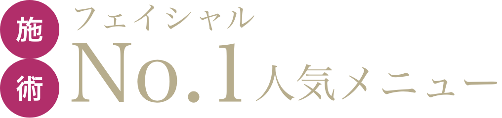 フェイシャルNo.1人気メニュー